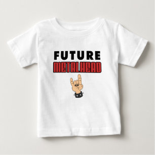Camiseta Para Bebê Metalhead Futuro
