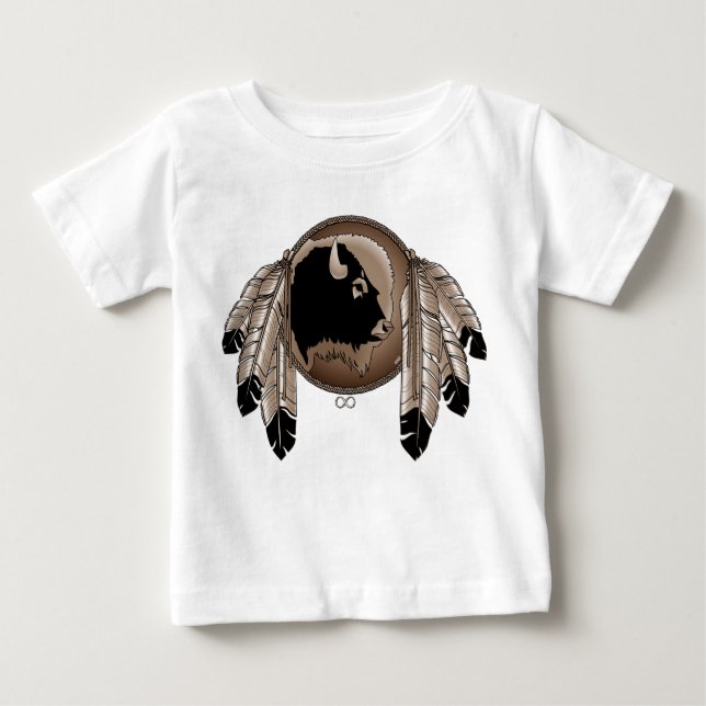 Camiseta Para Bebê Metis Baby Shirts Nativo A Arte Selvagem (Frente)