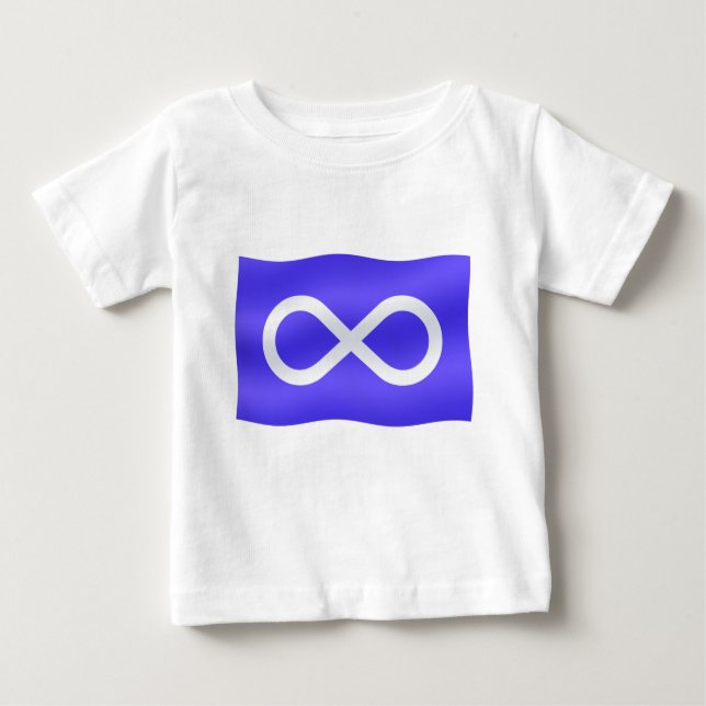 Camiseta Para Bebê Metis Flag Baby T-shirt Primeira Nação Baby Shirt (Frente)