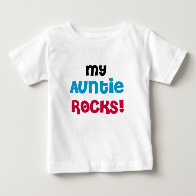 Camiseta Para Bebê Meu Auntie Rocha (Frente)