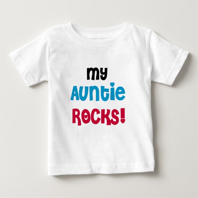 Camiseta Para Bebê Meu Auntie Rocha (Frente)