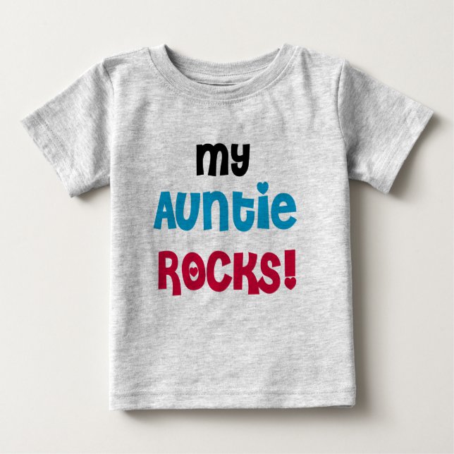 Camiseta Para Bebê Meu Auntie Rocha (Frente)