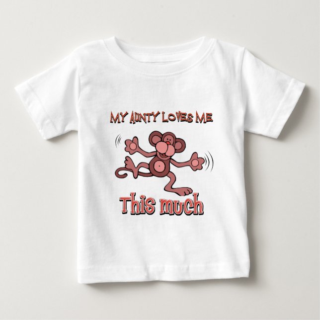 Camiseta Para Bebê Meu aunty ama-me este muito (Frente)