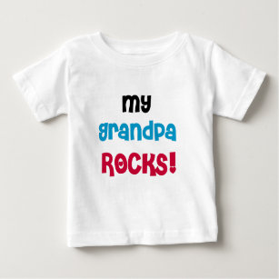 Camiseta Para Bebê Meu avô Rocks