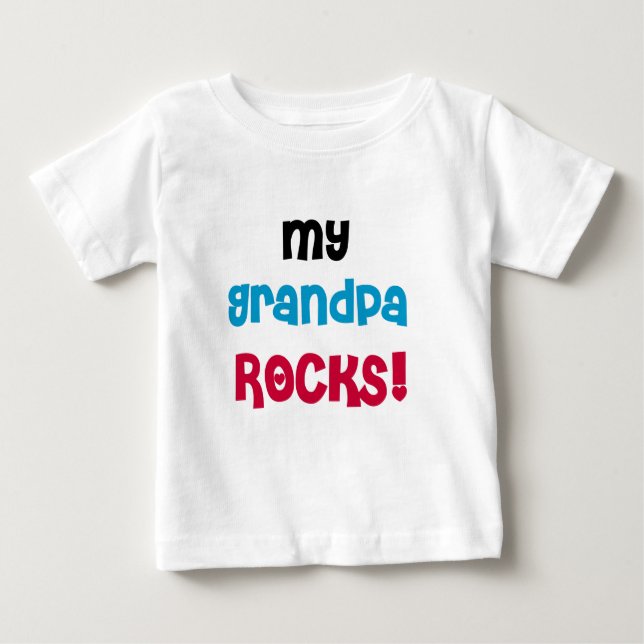 Camiseta Para Bebê Meu avô Rocks (Frente)