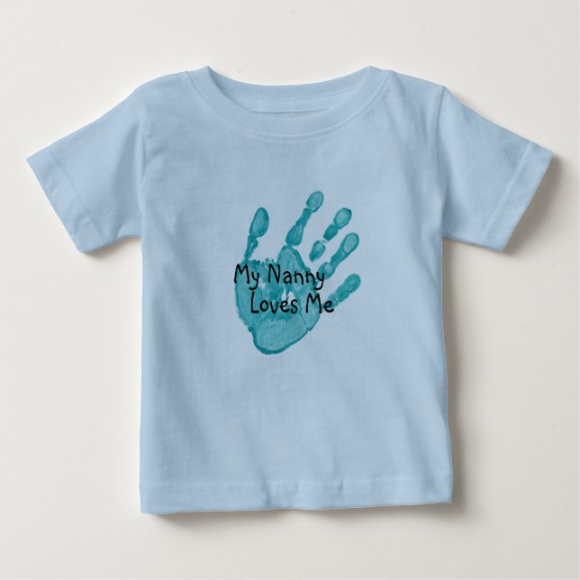 Camiseta Para Bebê "Meu baby-sitter ama-me" - cerceta (Frente)