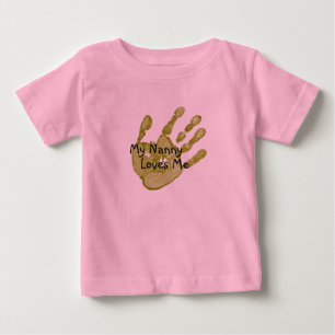 Camiseta Para Bebê "Meu baby-sitter ama-me" - verde