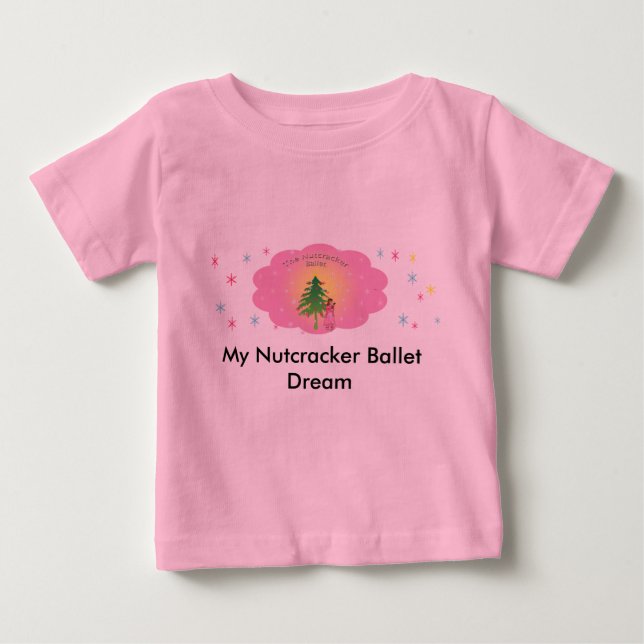 Camiseta Para Bebê Meu Balé Nutcracker Toddler trava lágrimas (Frente)