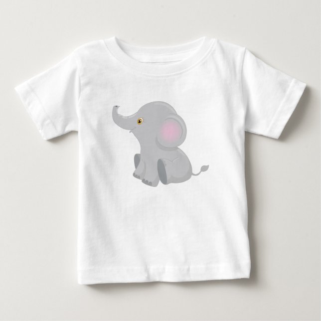 Camiseta Para Bebê Meu Bebê Elefante (Frente)