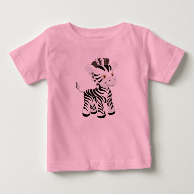 Camiseta Para Bebê Meu Bebê Zebra (Frente)