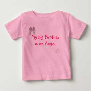 Camiseta Para Bebê Meu big brother é um anjo