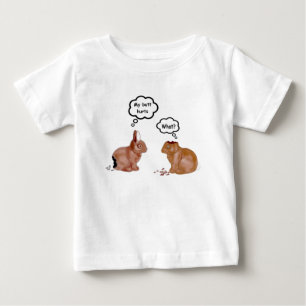 Camiseta Para Bebê Meu bumbum fere o t-shirt das crianças dos coelho