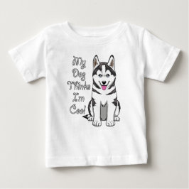 Camiseta Para Bebê Meu Cachorro Acha que Sou Legal Design de Cachorro
