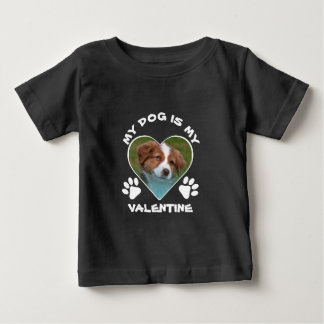 Camiseta Para Bebê Meu Cachorro é Meu Namorado | Foto Personalizada e