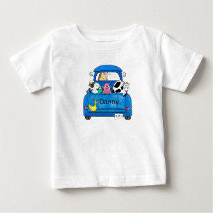 Camiseta Para Bebê Meu caminhão azul grande