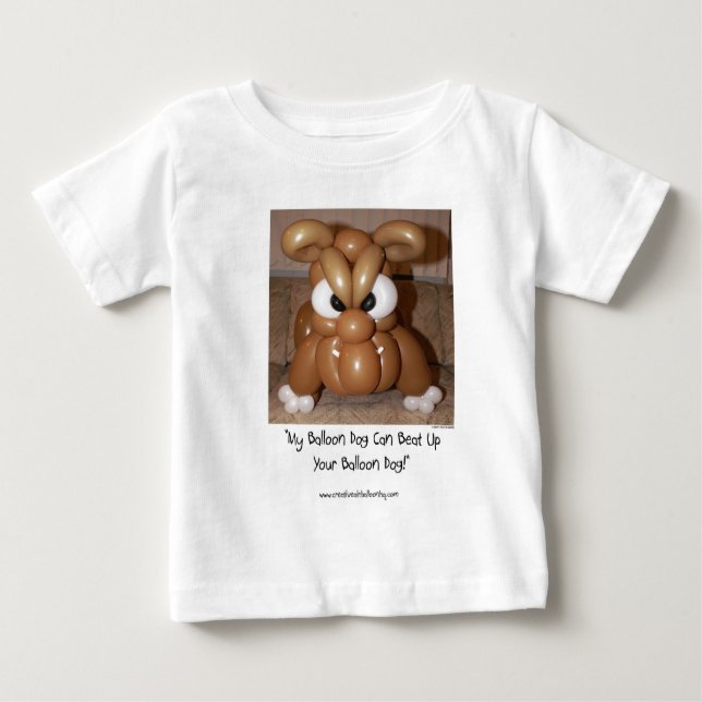 Camiseta Para Bebê Meu cão do balão… (Frente)