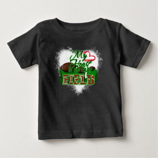 Camiseta Para Bebê Meu Coração É Sobre O Futebol, Presente De Futebol