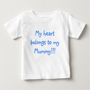 Camiseta Para Bebê Meu coração pertence a minha mamã!!!