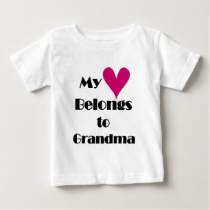 Camiseta Para Bebê Meu Coração Pertence à Vovó