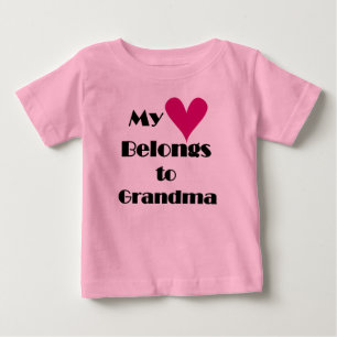 Camiseta Para Bebê Meu Coração Pertence à Vovó