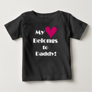 Camiseta Para Bebê Meu Coração Pertence ao Pai