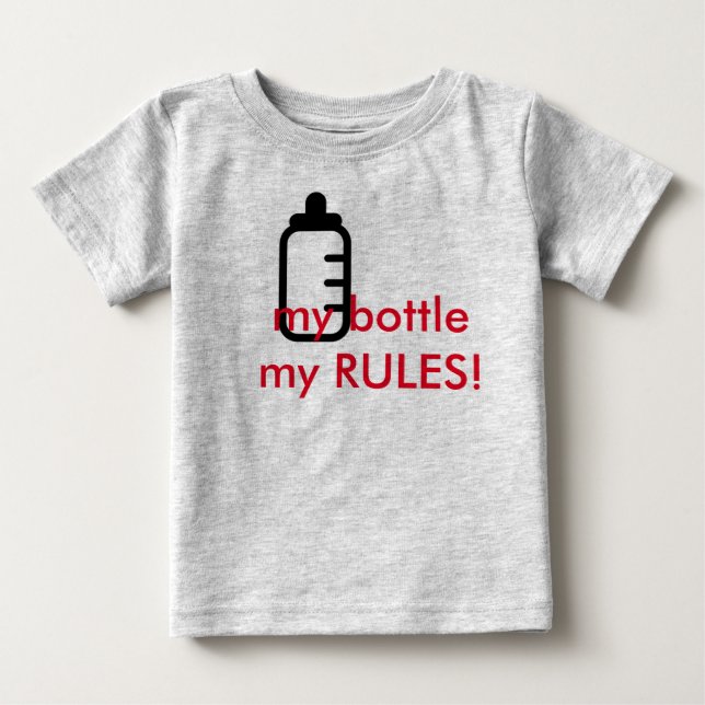 Camiseta Para Bebê meu corpo de regras (Frente)