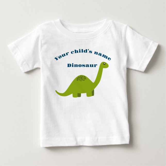 Camiseta Para Bebê Meu Dinossauro (Frente)