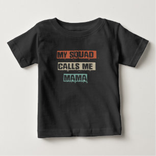 Camiseta Para Bebê Meu Esquadrão Me Chama De Mamãe Engraçada, Gin