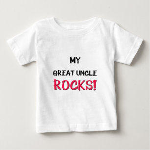 Camiseta Para Bebê Meu Excelente Tio Rocks