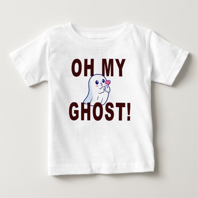 Camiseta Para Bebê Meu Fantasma! (Frente)