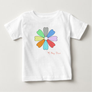 Camiseta Para Bebê Meu Feliz Flor Toddler Raffle Tee