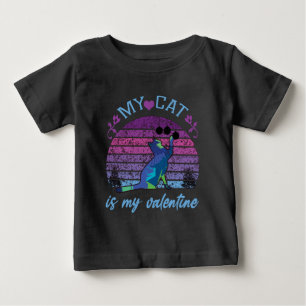 Camiseta Para Bebê meu gato é meu namorados, meu gato é meu namorad