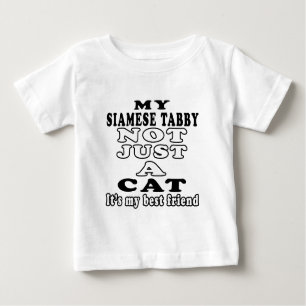 Camiseta Para Bebê Meu gato malhado Siamese não apenas um gato
