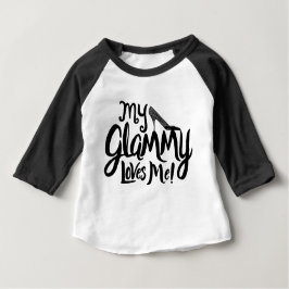 Camiseta Para Bebê "Meu Glammy ama-me! "Roupa para netos
