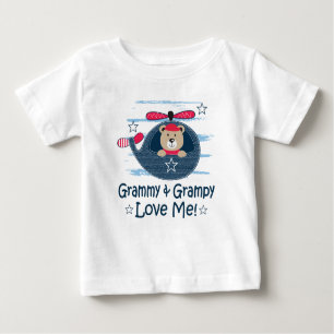 Camiseta Para Bebê Meu Grammy e Grampy me amam neto