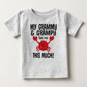 Camiseta Para Bebê Meu Grammy e Grampy me amam tanto assim
