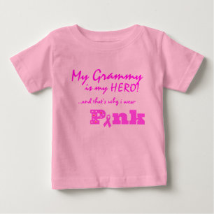 Camiseta Para Bebê Meu Grammy é meu herói, é por isso mim veste o