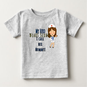 Camiseta Para Bebê Meu herói é mamãe