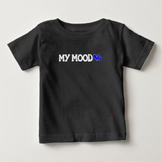 Camiseta Para Bebê Meu Humor – Expressão Blue Hearts Fofo