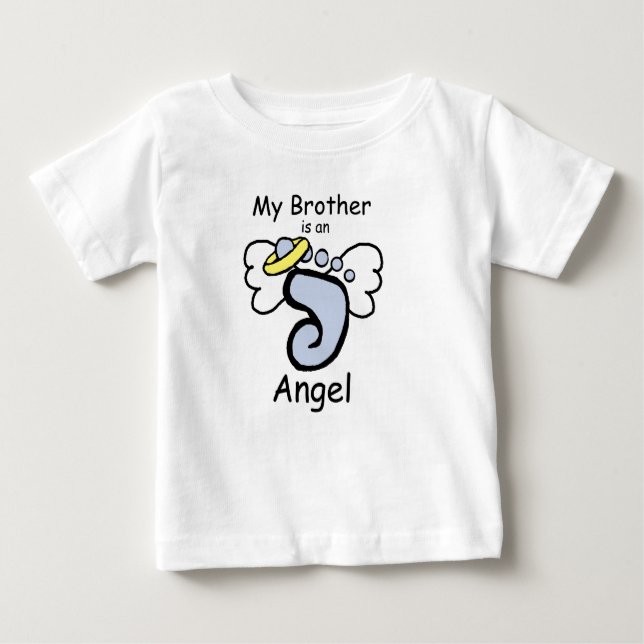 Camiseta Para Bebê Meu irmão é um Angel Shirt (Frente)