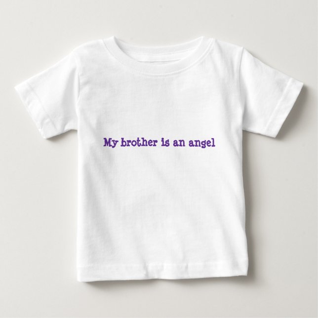 Camiseta Para Bebê Meu irmão é um anjo (Frente)