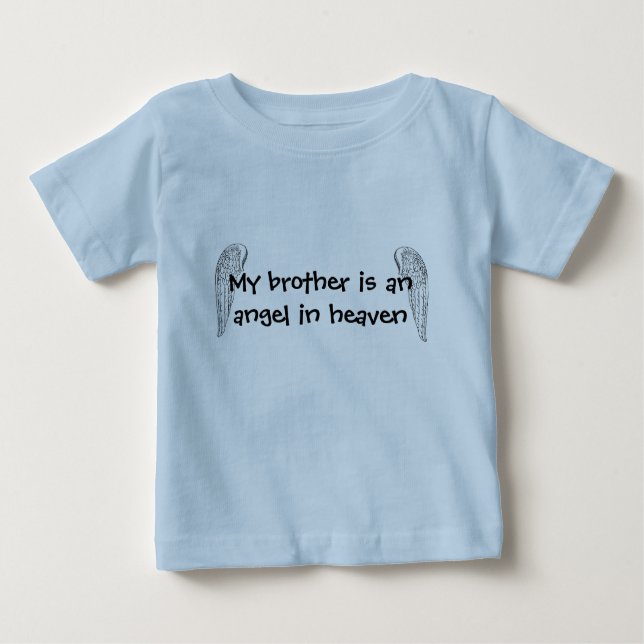 Camiseta Para Bebê Meu irmão é um anjo T-Shirt (Frente)