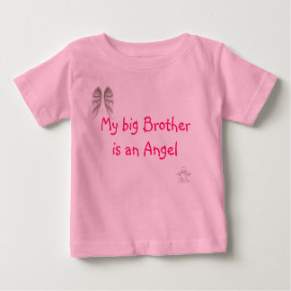 Camiseta Para Bebê Meu irmão mais velho é um anjo