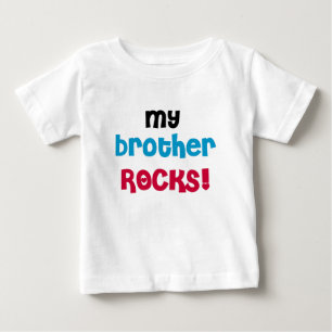 Camiseta Para Bebê Meu Irmão Rocks