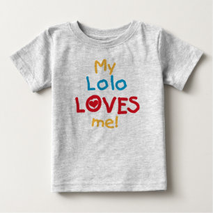 Camiseta Para Bebê Meu Lolo me ama T-shirts e presentes