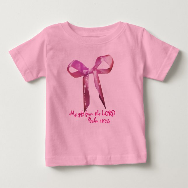 Camiseta Para Bebê Meu macacão de presente Tutu (Frente)