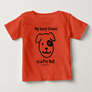 Camiseta Para Bebê Meu melhor amigo é um pit bull