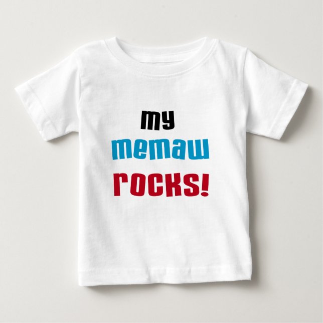 Camiseta Para Bebê Meu Memaw balança t-shirt e presentes (Frente)
