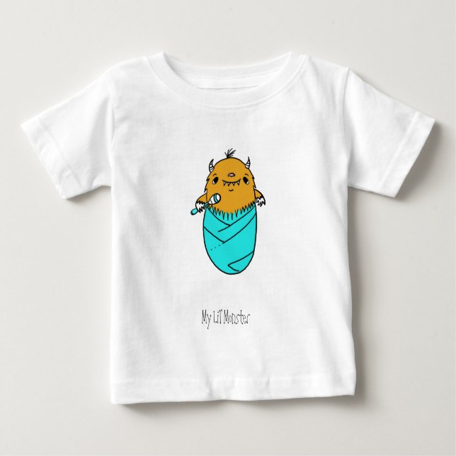 Camiseta Para Bebê Meu Monstro do Lil (Frente)