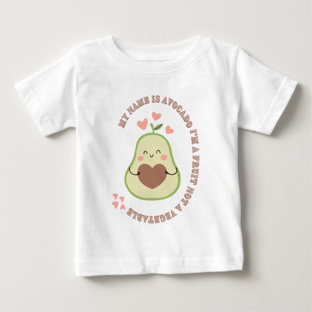 Camiseta Para Bebê Meu nome é Avocado (Frente)